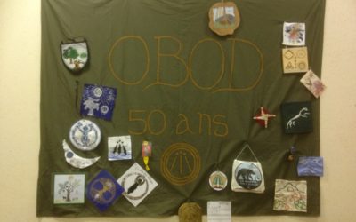 Banner presented in Brocéliande to commemorate OBOD's 50th year