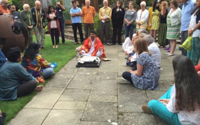 Puja at the One Tree Gathering, Whit Lenge Gardens August 2015