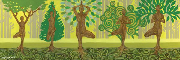 tree poses angeles moreno yoga inspired art 01, Order of Bards, Ovates & Druids.