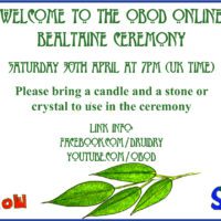 The OBOD Online Bealtaine Ceremony | 30/04/2022