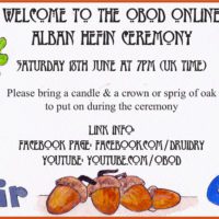 OBOD Online Alban Hefin Ceremony | 18/06/2022